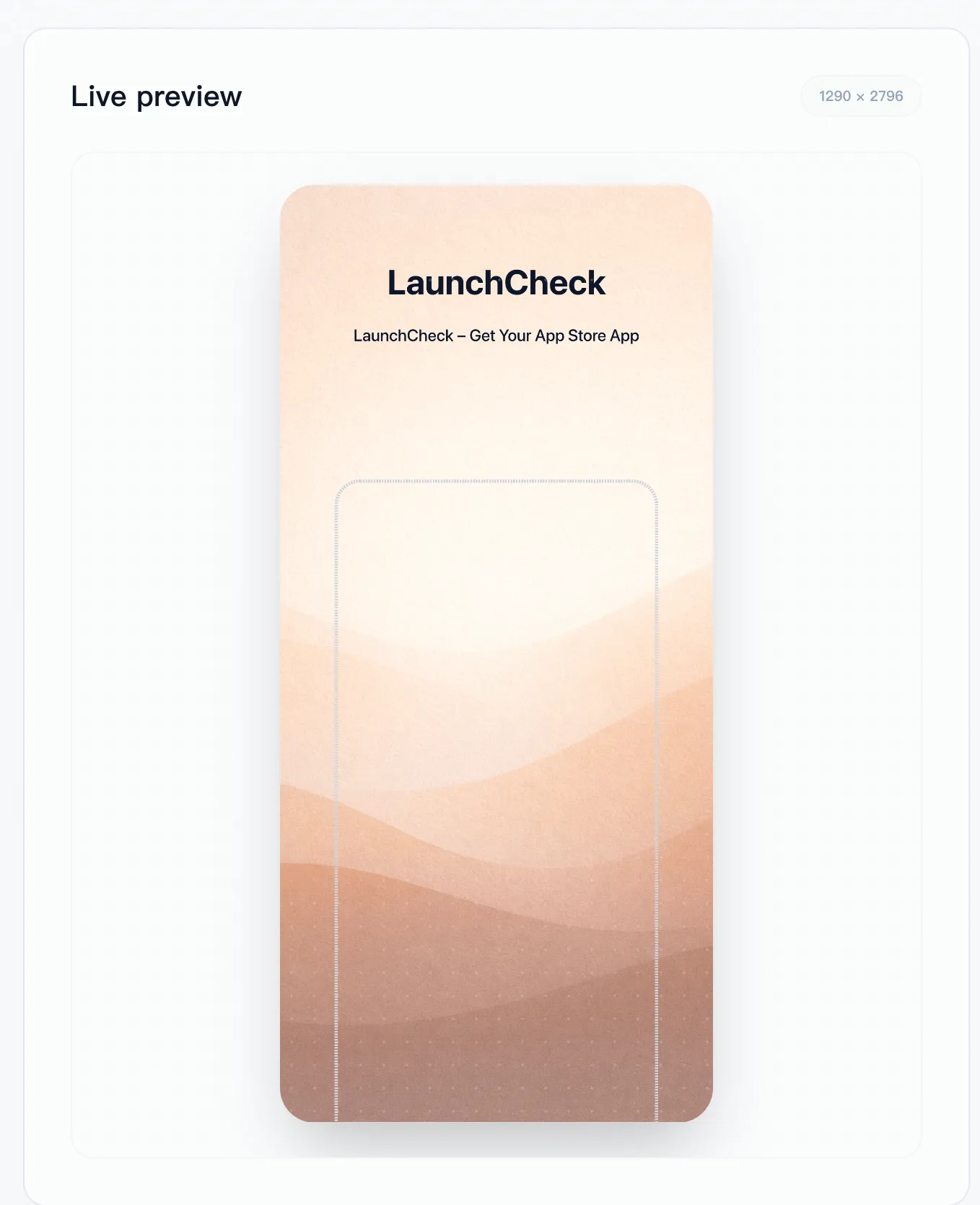 หน้าตาเครื่องมือสร้างสกรีนช็อต App Store